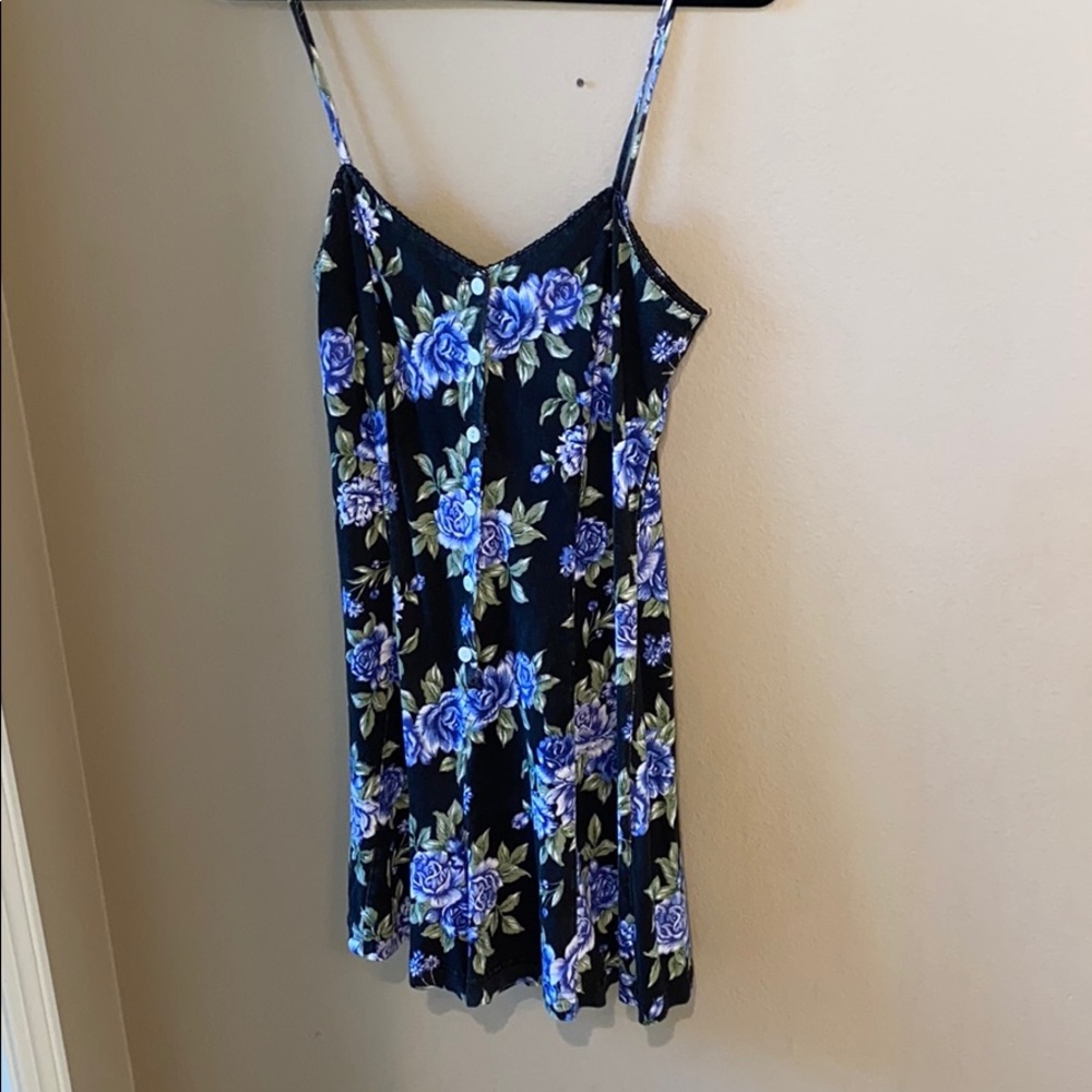 Adorable vintage blue flower romper
